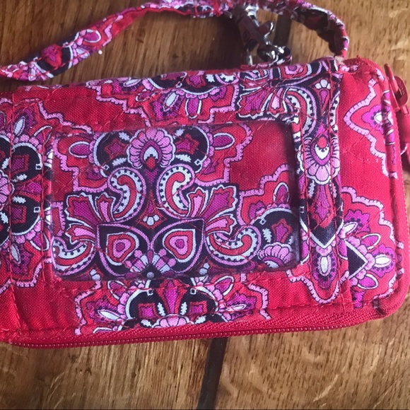 Vera Bradley Retired Pattern Frankly Scarlet wristlet wallet - Picture 4 of 10